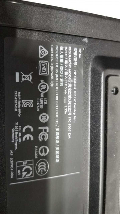 HP EliteDesk 705 G2 Mini AMD Pro A12 / 8gb ram