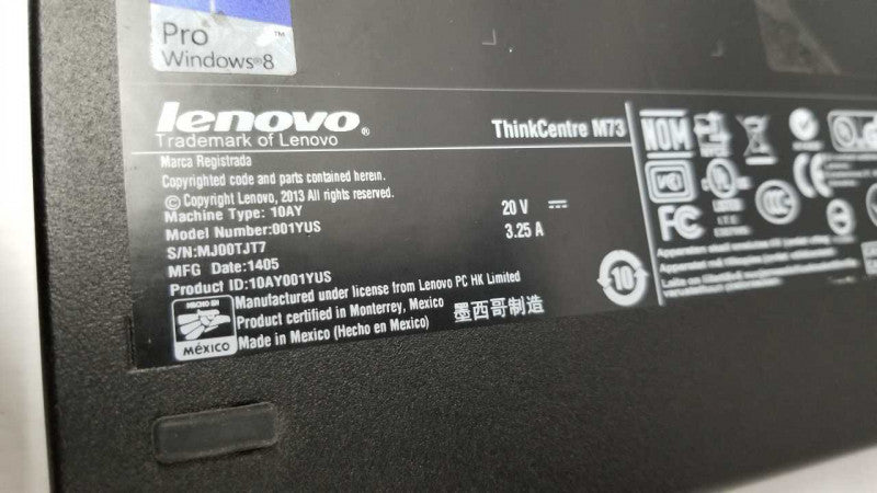 Lenovo M73 i5-4570T @ 2.90ghz / 8gb ram / see notes