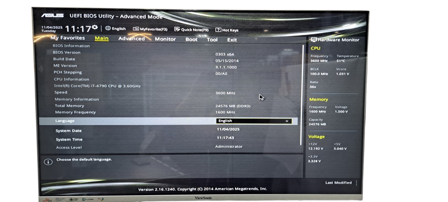 Asus G10 Series i7-4790|24GB RAM DDR3|GTX 780 3GB|No HDD|WIFI & BT