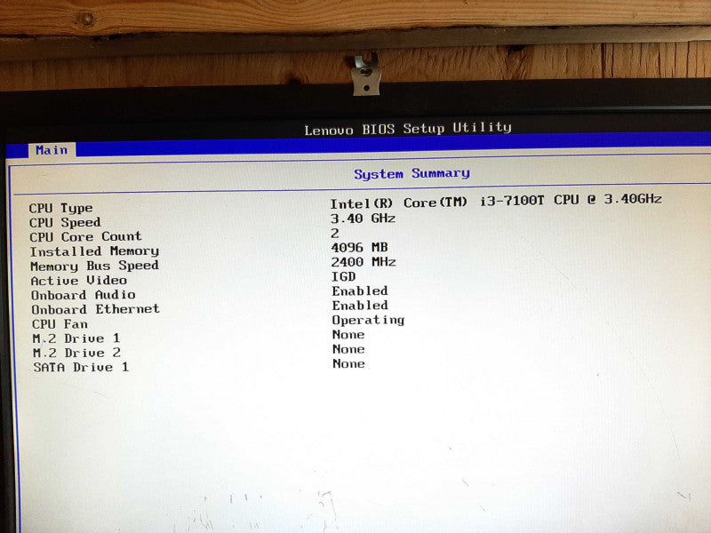 Lenovo ThinkCentre M710q i3-7100T @ 3.4GHz 4GB RAM  -NO HDD