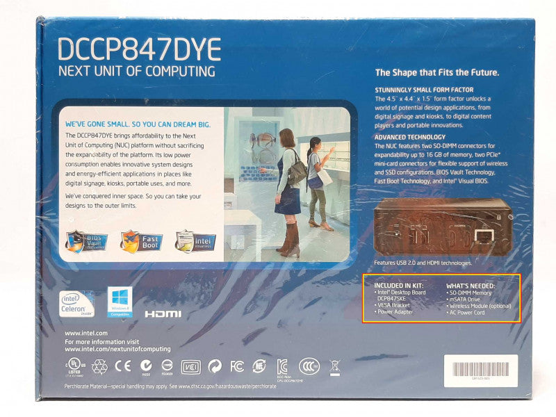 [New ] Intel NUC DCCP847DYE G80888-106 Celeron Mini PC -NO HDD/RAM