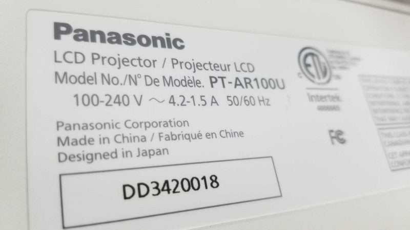 Panasonic LCD Projector PT-AR100U Projector / 2684 lamp hours