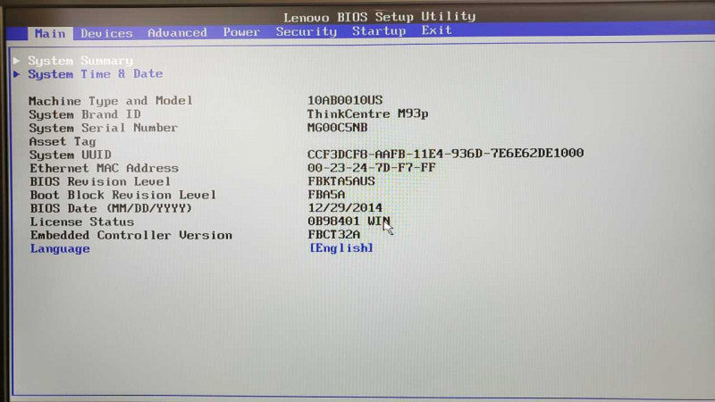 Lenovo ThinkCentre M93p Mini, Core I5-4570T 2.9GHz, 4GB DDR3, No HDD/Power Adapter