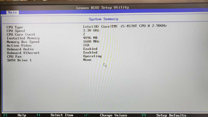 Lenovo ThinkCentre M93p Mini, Core I5-4570T 2.9GHz, 4GB DDR3, No HDD/Power Adapter