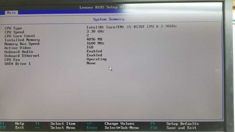 Lenovo Thinkcenter M93p I5-4570T @ 2.90ghz / 4gb ram / see notes