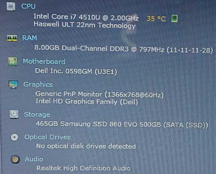 Dell Inspiron 15-5547 i7-4510U 2GHz 8GB RAM  500GB SSD 15.6\\"