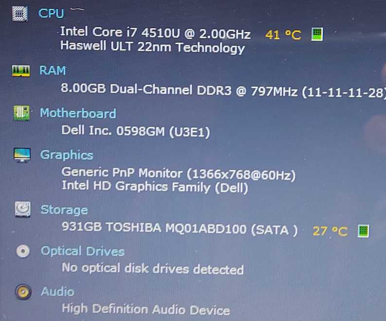 Dell Inspiron 15-5547 i7-4510U 2GHz 8GB RAM 1TB HDD 15.6\\"