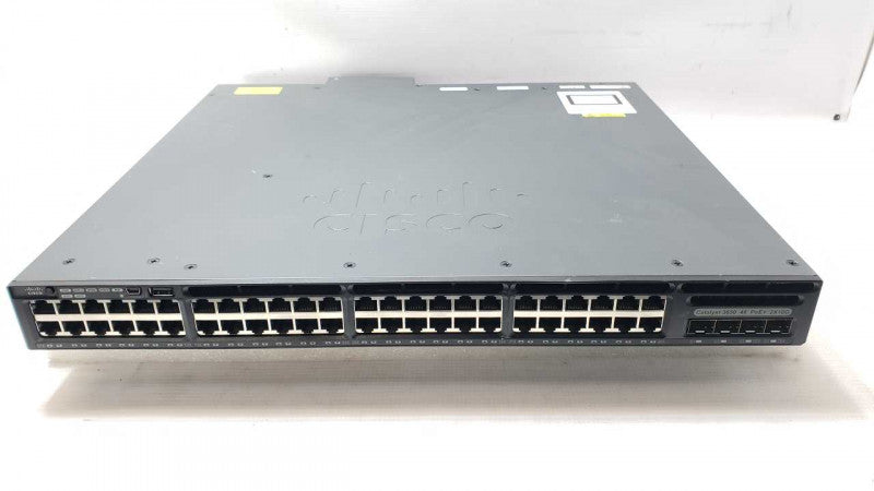 Cisco WS-C3650-48FD-L Catalyst 3650 48-Port Full PoE 2X10G Uplink, Factory Reset, 1x PSU