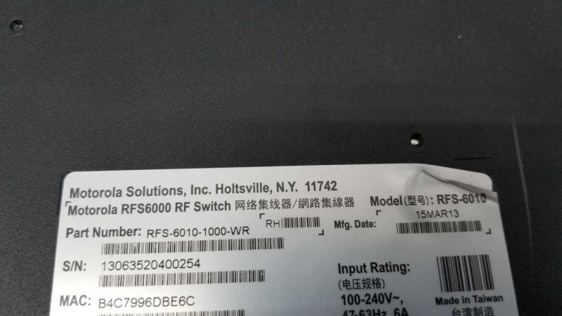 Motorola RFS6000 RF Switch RFS-6010 RFS-6010-1000-WR