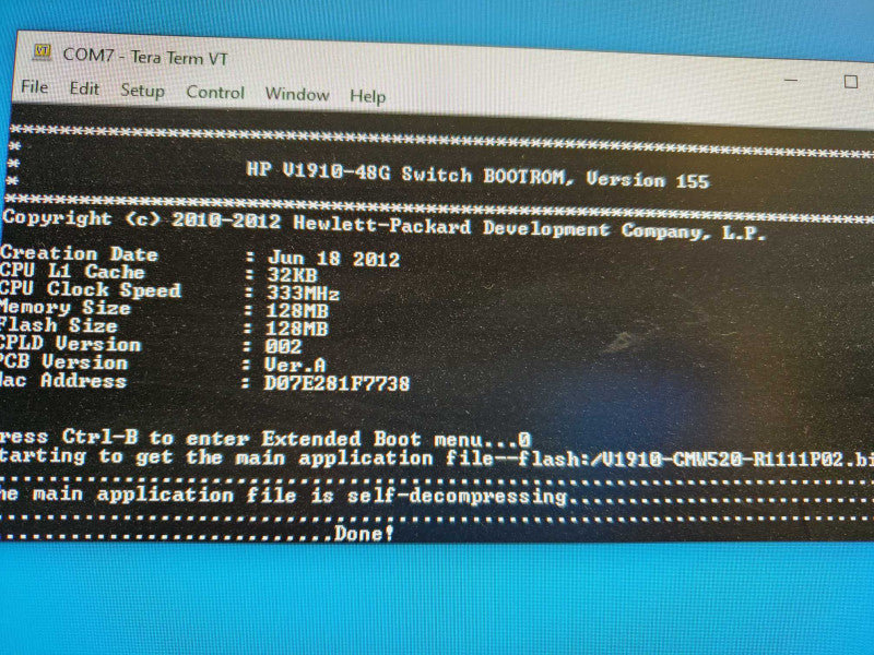 HP V1910-48G JE009A Gigabit Managed Switch with Mount Ears _ Reseted )