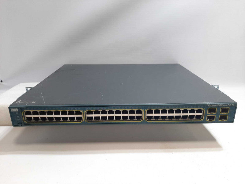Cisco WS-C3560G-48PS-S 48-Port 10/100/1000T 4x SFP Gigabit PoE Switch, FACTORY RESET