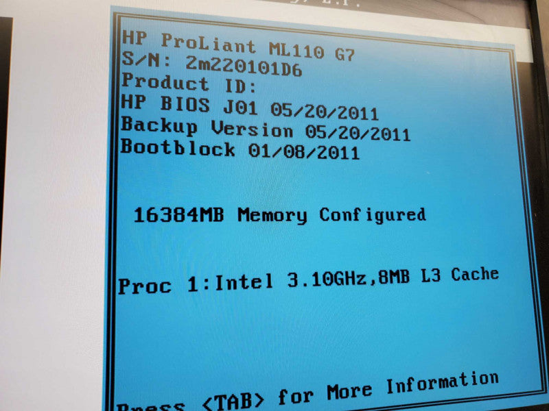 HP ProLiant ML110 G7, Xeon E31220 @3.1GHz, 16GB RAM, B110i, 4x 3.5\\" )