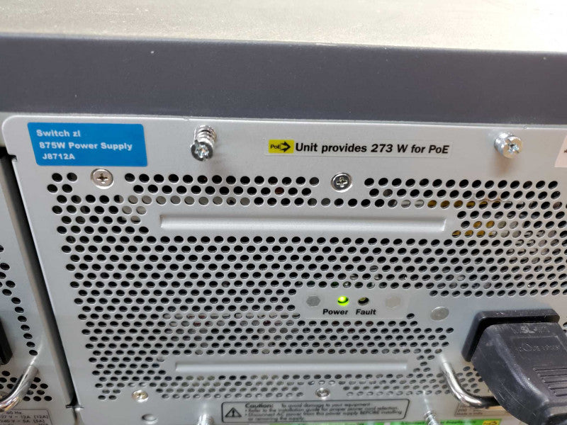 HP J8697A ProCurve switch 5406zl w/ J8712A Power Supply 6x Open Bays +Rack Ears _ Power-on Tested )
