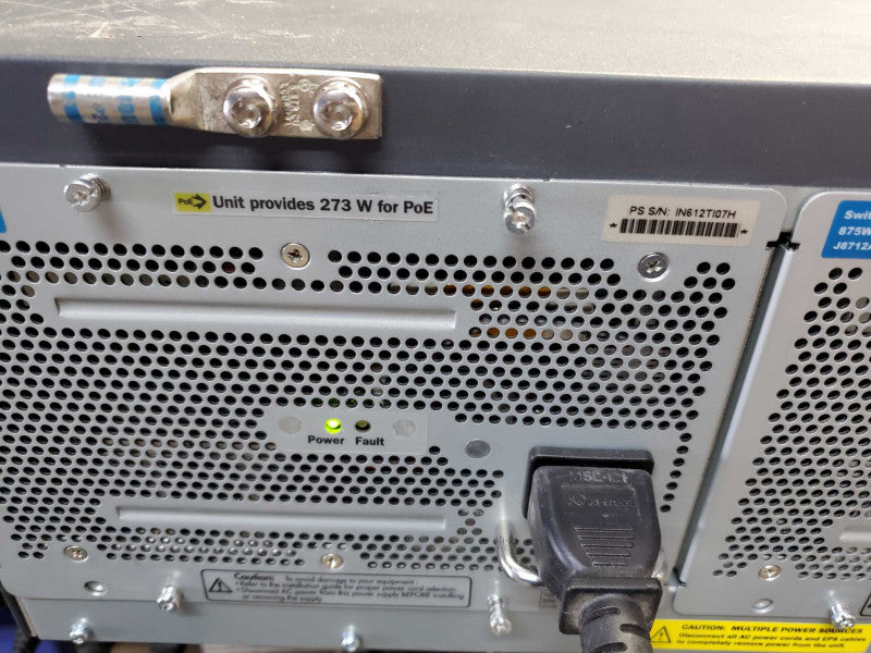 HP J8697A ProCurve switch 5406zl w/ J8712A Power Supply 6x Open Bays +Rack Ears _ Power-on Tested )