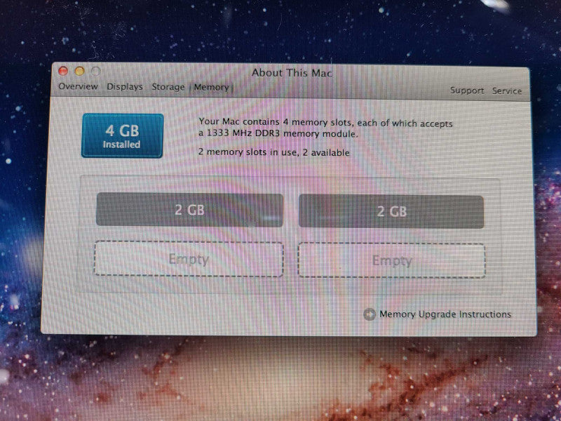 Apple A1311 21.5\\" Mid 2011 iMac i5-2400S @ 2.5Ghz 4GB 500GB HDD