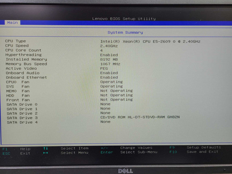 Lenovo ThinkStation S30 Xeon E5-2609 @ 2.40 Ghz 8GB No HDD Quadro 400