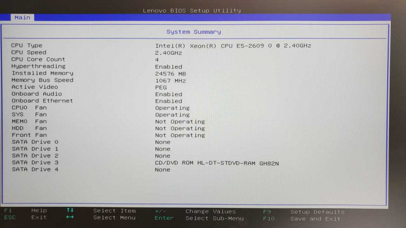 Lenovo ThinkStation S30, Xeon E5-2609 2.4GHz, 24GB RAM, Nvidia NVS310 GPU, 2x HDD Trays