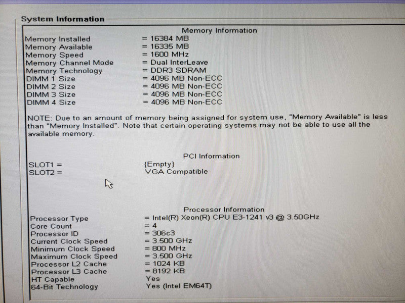Dell Precision T1700 XEON E3-1241 @ 3.5GHz ,16GB RAM QUADRO K600