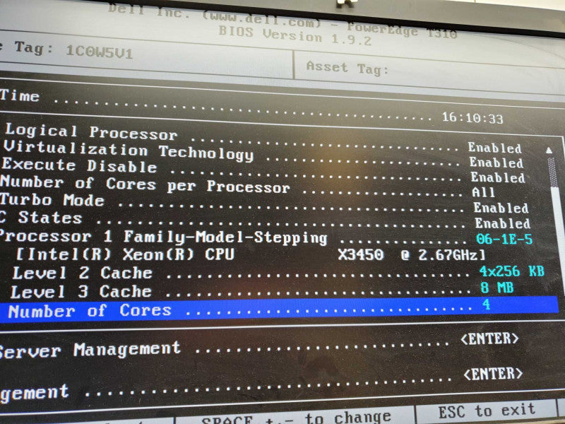 Dell PowerEdge T310, Xeon X3450@2.67GHz, 32GB DDR3, No RAID, 2xPSU, 4x3.5\\" )