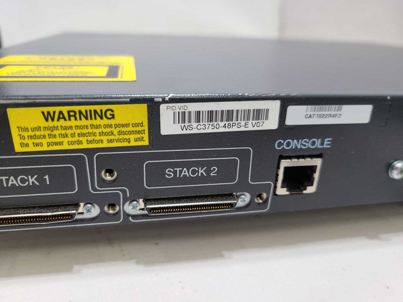 Cisco Catalyst WS-C3750-48PS-E 48 Port PoE Ethernet Switch