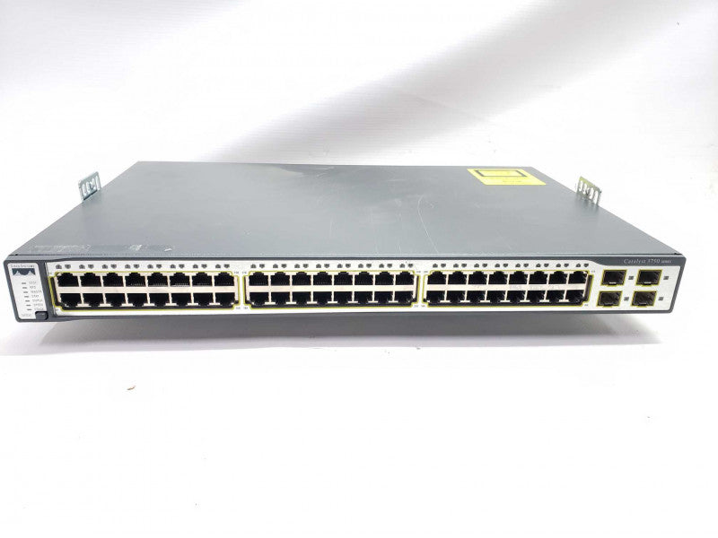 Cisco 3750 - WS-C3750-48TS-S 48 Port Gigabit Managed Switch With Mounting Brackets