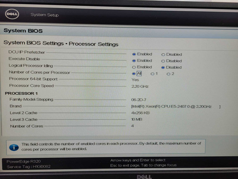 Dell PowerEdge R320 Xeon E5-2407 @ 2.20Ghz 32GB PERC H310 Mini 4x 3.5\\" 1x PSU
