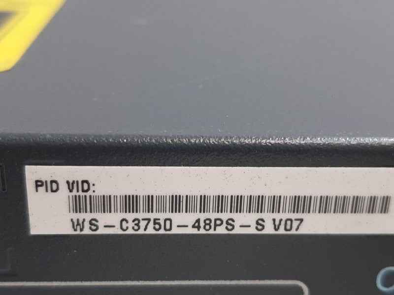 Cisco WS-C3750-48PS-S 3750 48 10/100 Ethernet Ports 4 SFP PoE Catalyst Switch FACTORY RESET~