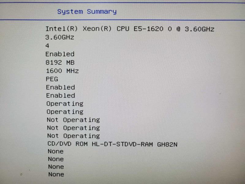Lenovo ThinkStation  S30, E5-1620 3.6GHZ, 8GB DDR3 No HDD |