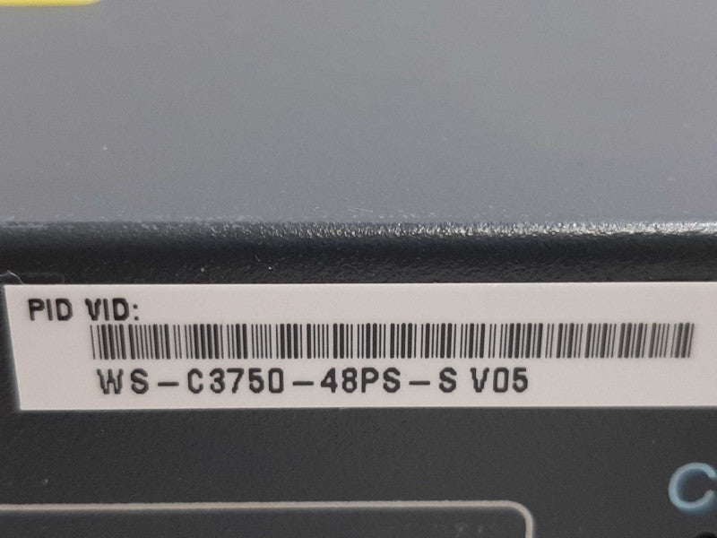 Cisco WS-C3750-48PS-S 3750 48 10/100 Ethernet Ports 4 SFP PoE Catalyst Switch FACTORY RESET, ~