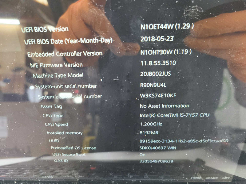 Lenovo ThinkPad X1 Tablet Gen 2 i5-7Y57 @ 1.2Ghz 8GB 250GB SSD  [