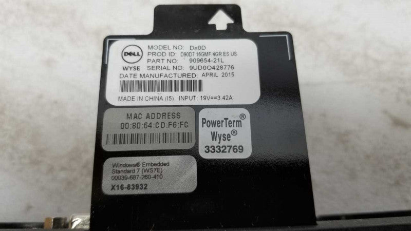 Dell wyse thinclient Dx0D AMD G-T48E / 4gb ram / see notes #