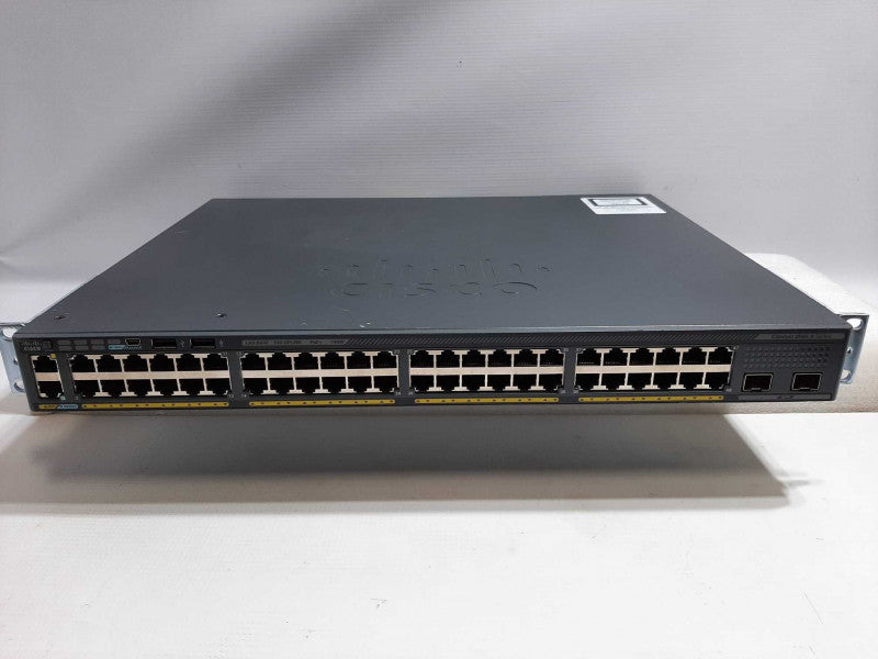 CISCO WS-C2960X-48FPD-L 48x GigE PoE+ 2x10Gig Ports 740W IOS-15 FCTY RESET ~