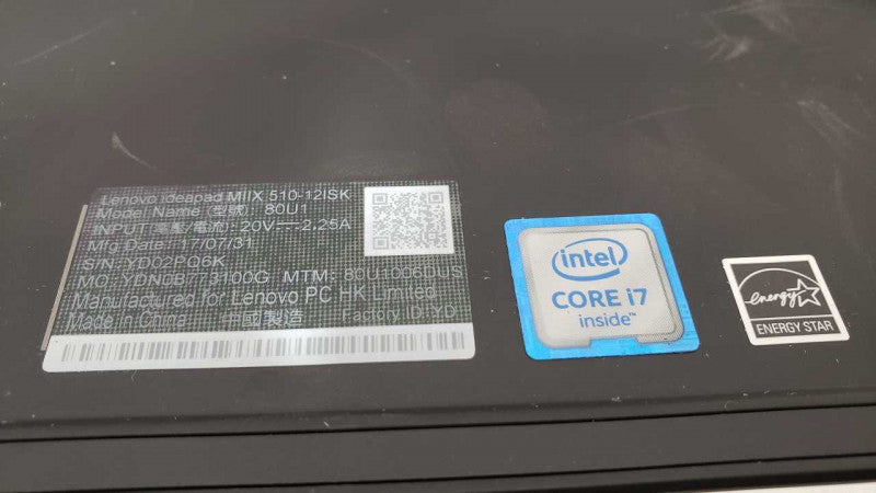 Lenovo Ideapad MIIX 510-12ISK 80U1, CoreI7-6500U 2.5GHz, 8GB RAM, 250GB SSD, with Bag/Keyboard/Pen, Read _