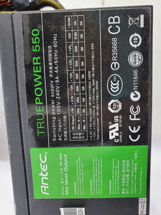 Antec TP-550 Truepower 550W 550 ATX Switching Power Supply _ Tested )