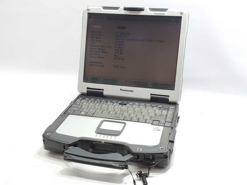 Panasonic ToughBook CF-30, C2D L7500 1.6GHz 4GB RAM No HDD, 14770 hrs |