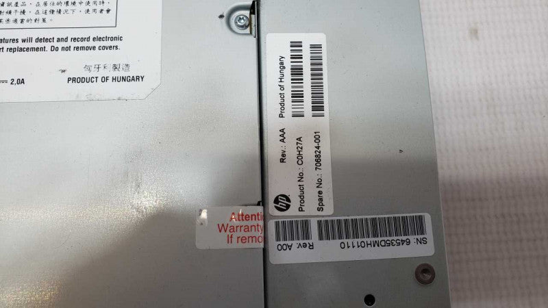 HP C0H27A 706824-001 AQ288D#103 LTO6 SAS 6Gb/s Tape Drive _