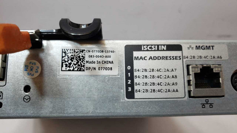 Dell PowerVault MD32 Series 6 Gbps SAS Controller 0770D8 E02M E02M002 _