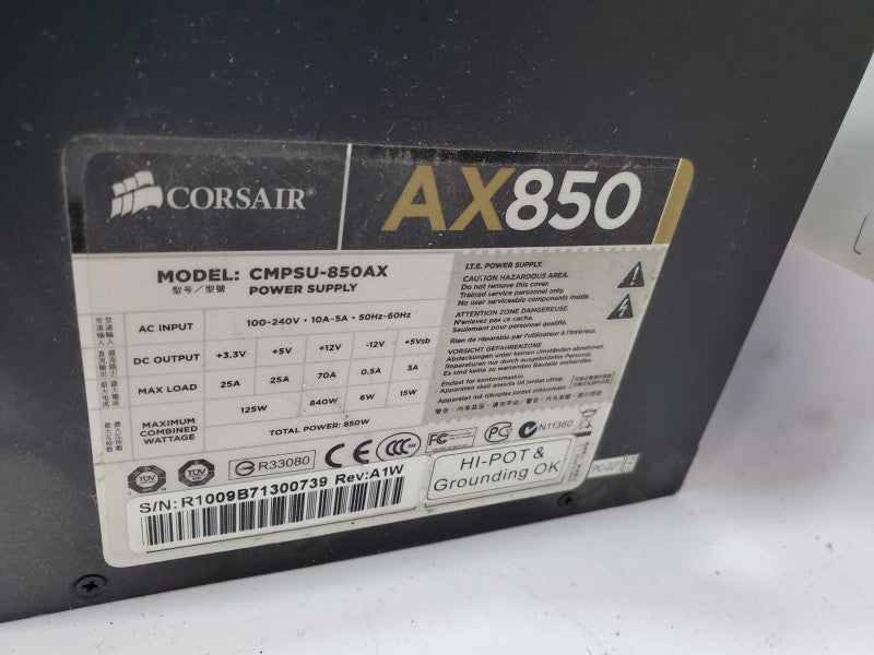 Corsair AX850 850W Modular Power Supply CMPSU-850AX )