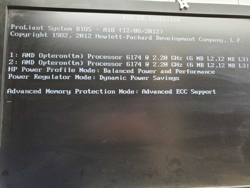 Dell ProLiant DL385 G7, 2x AMD Opteron 6174 @ 2.2GHz, 112 GB RAM, P410i, 2x PSU )