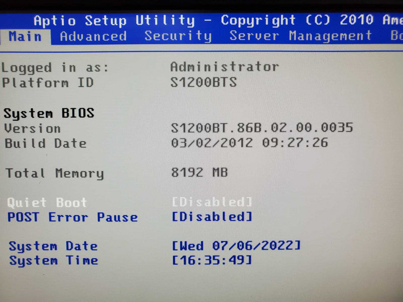Custom Workstation, S1200BTS Motherboard, E3-1220 v2 3.1GHz 8GB DDR3 |