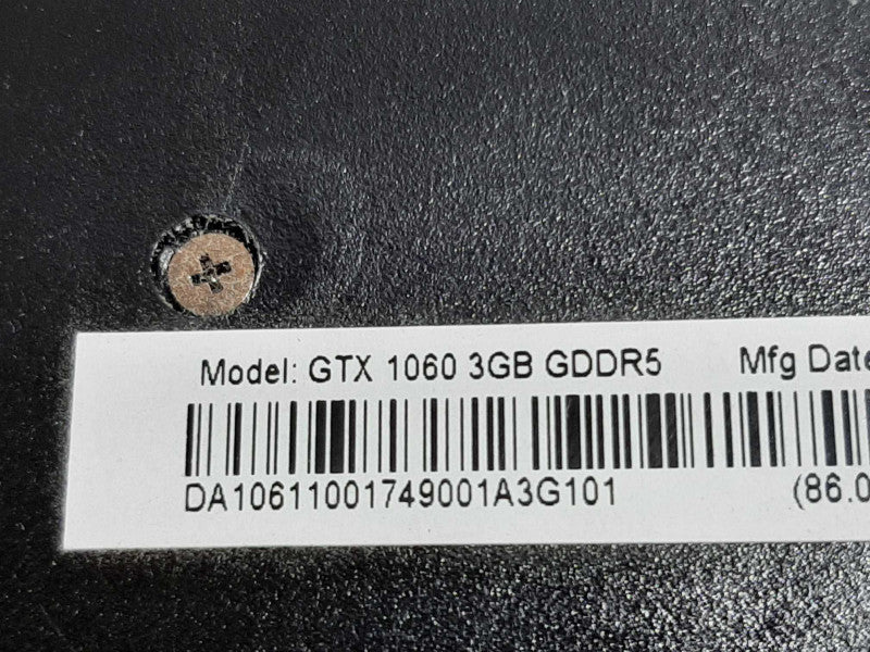 nVidia GeForce GTX1060 3GB GDDR5, TESTED & WORKING. ~