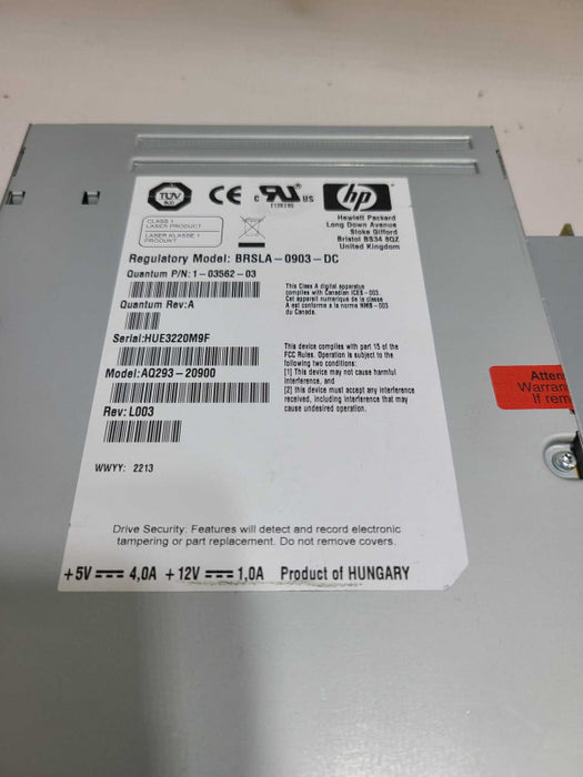 HP Quantum BRSLA-0903-DC (1-03562-02) Ultrium LTO5 Internal Tape Drive [