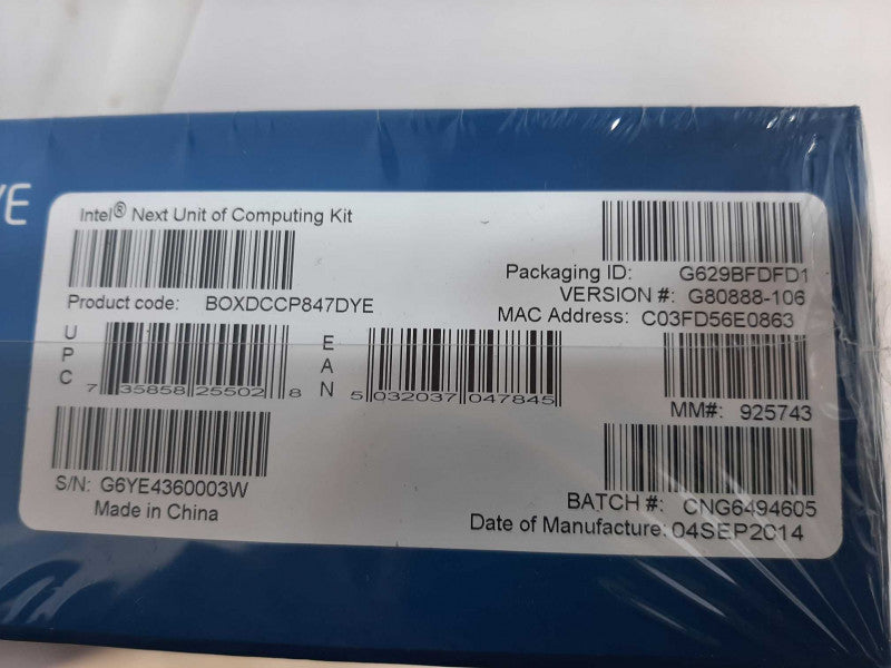 Brand New Intel NUC DCCP847DYE Celeron Mini PC, ~