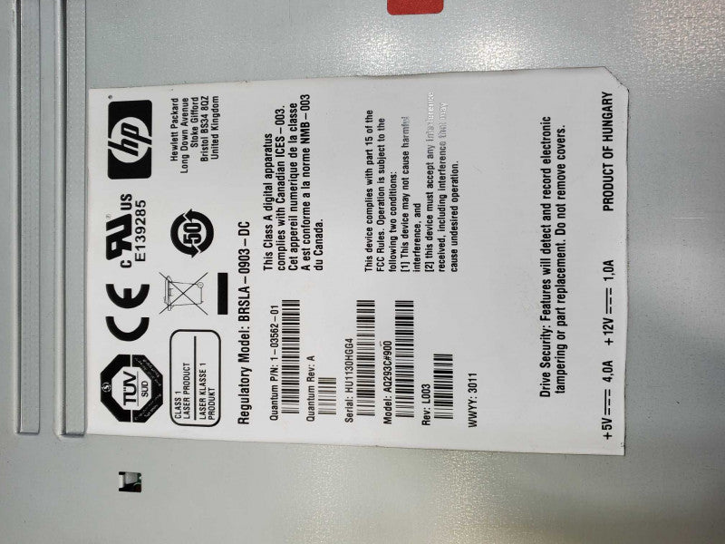 HP Quantum BRSLA-0903-DC (1-03562-02) Ultrium LTO5 Internal Tape Drive )