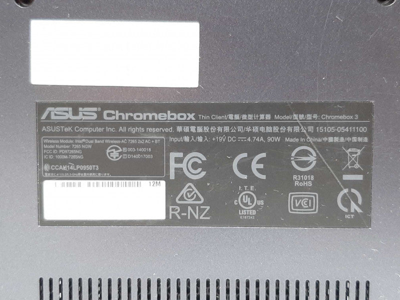 ASUS Chromebox 3 Hangouts Meet HW i7 8th Gen 4GB RAM 32GB Flash +