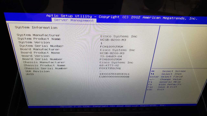 Cisco UCS B200 M3 Blade Server, 2x Xeon E5-2660v2 2.2GHz, 384GB RAM, No HDDs, MegaRAID SAS 2004 _