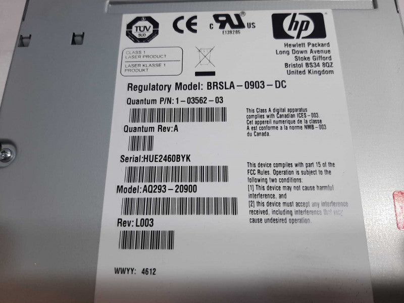 HP Quantum BRSLA-0903-DC (1-03562-02) Ultrium LTO5 Internal Tape Drive ~