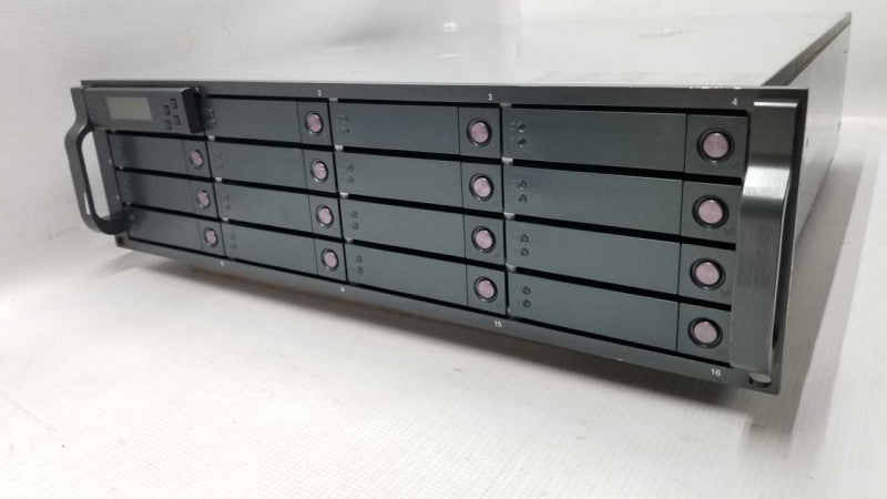AL-8161i San array 16x 3.5\\" bays / 16x caddies / 2x psu / factory reset #