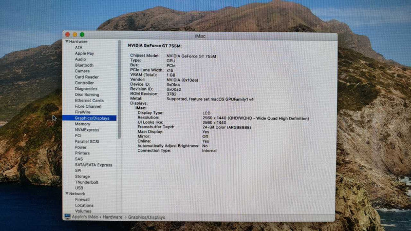 Apple iMAC Late 2013 27\\" A1419 Core i5-4570 3.2Ghz 16GB 250GB SSD Nvidia GeForce GT755M  _