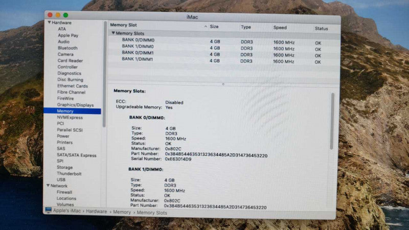 Apple iMAC Late 2013 27\\" A1419 Core i5-4570 3.2Ghz 16GB 250GB SSD Nvidia GeForce GT755M  _